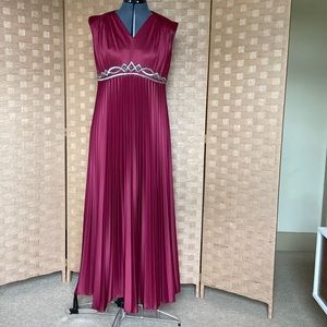 Vintage burgundy formal maxi dress